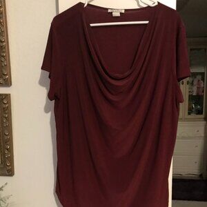 Carol Rose blouse, 2XL, eggplant color